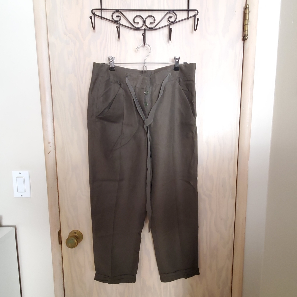 Aritzia Wilfred Allant Cropped Tie Waist Pants